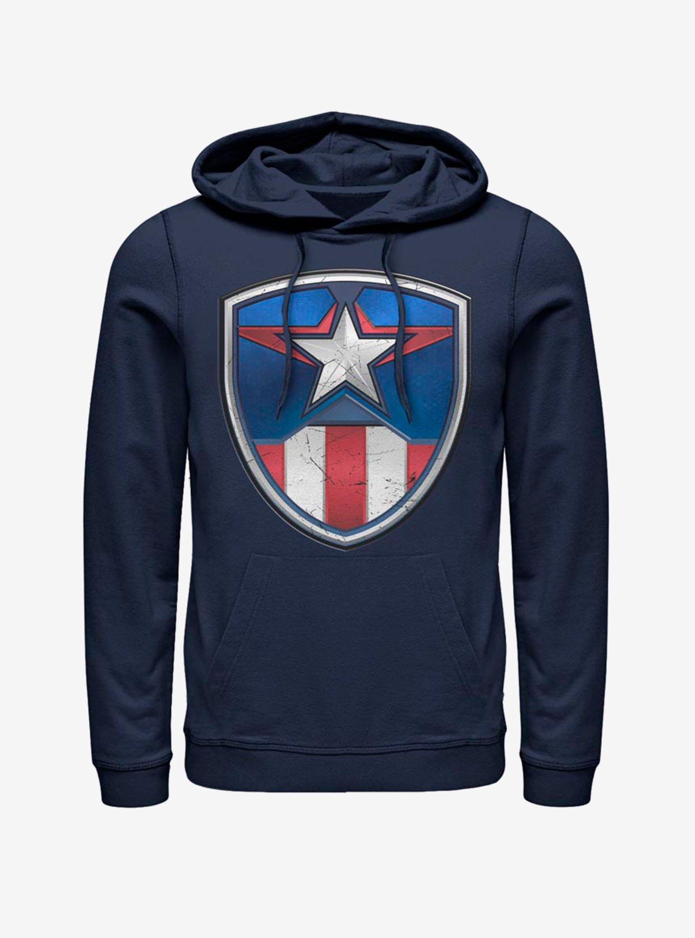 Marvel Captain America Captain Crest Hoodie, NAVY, hi-res