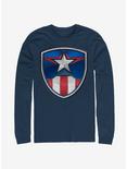 Marvel Captain America Captain Crest Long-Sleeve T-Shirt, NAVY, hi-res