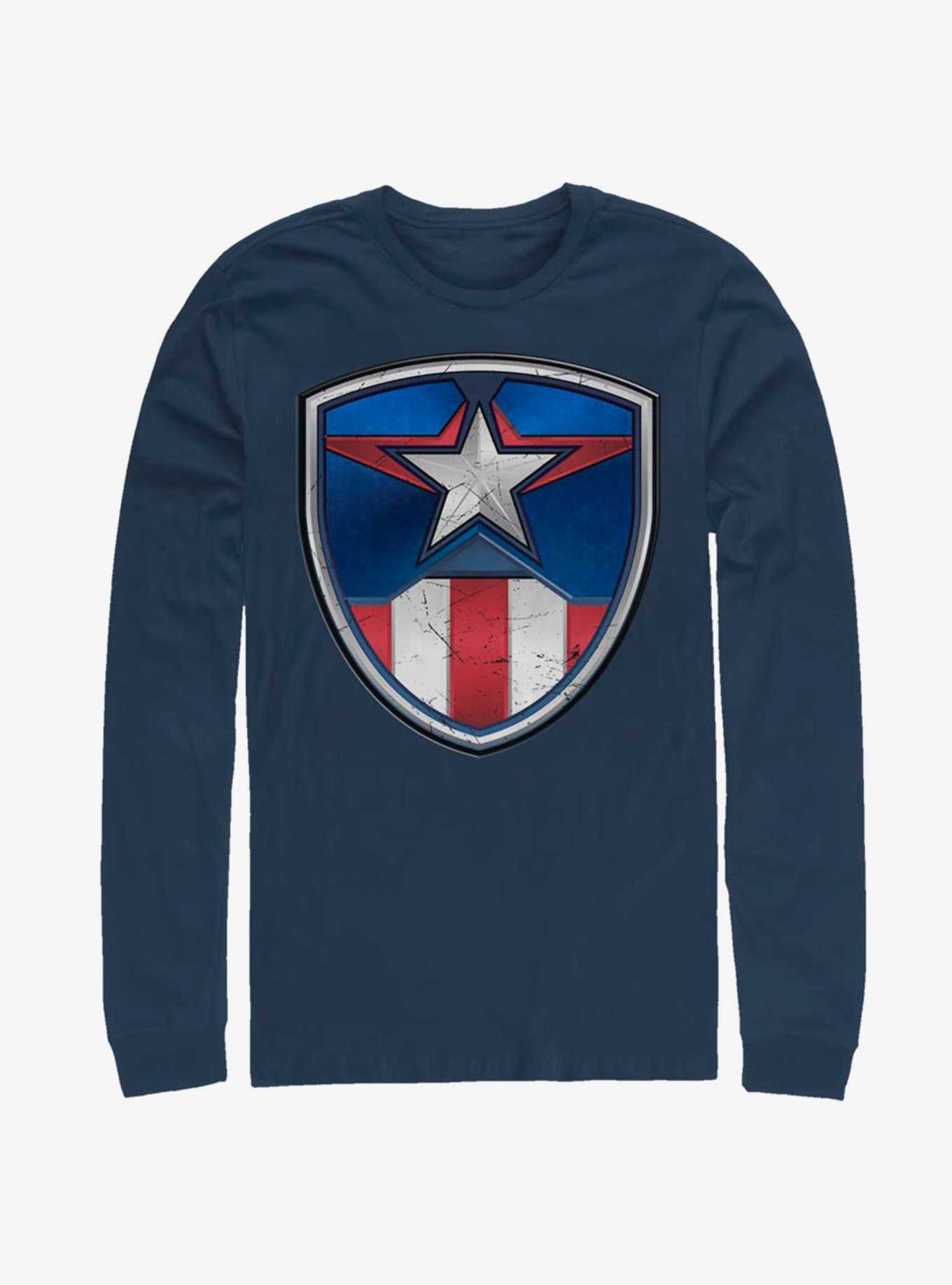 Marvel Captain America Captain Crest Long-Sleeve T-Shirt, , hi-res