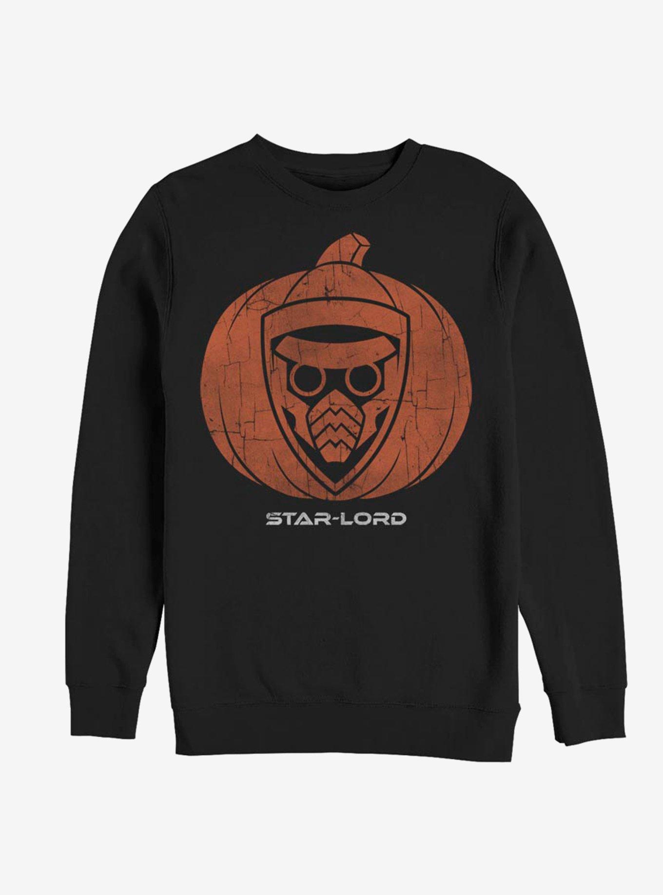 Marvel Guardians Of The Galaxy Star Lord Pumpkin Sweatshirt, BLACK, hi-res
