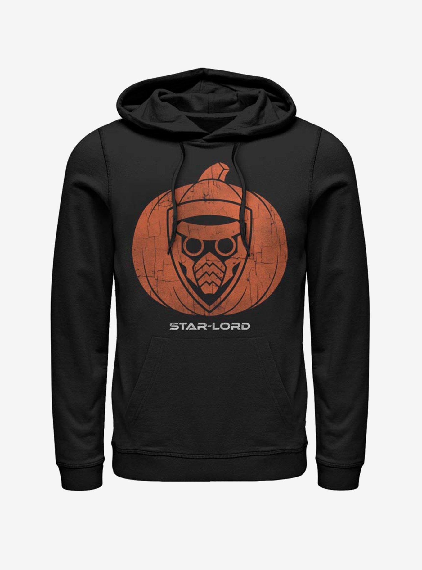 Marvel Guardians Of the Galaxy Star Lord Pumpkin Hoodie, BLACK, hi-res