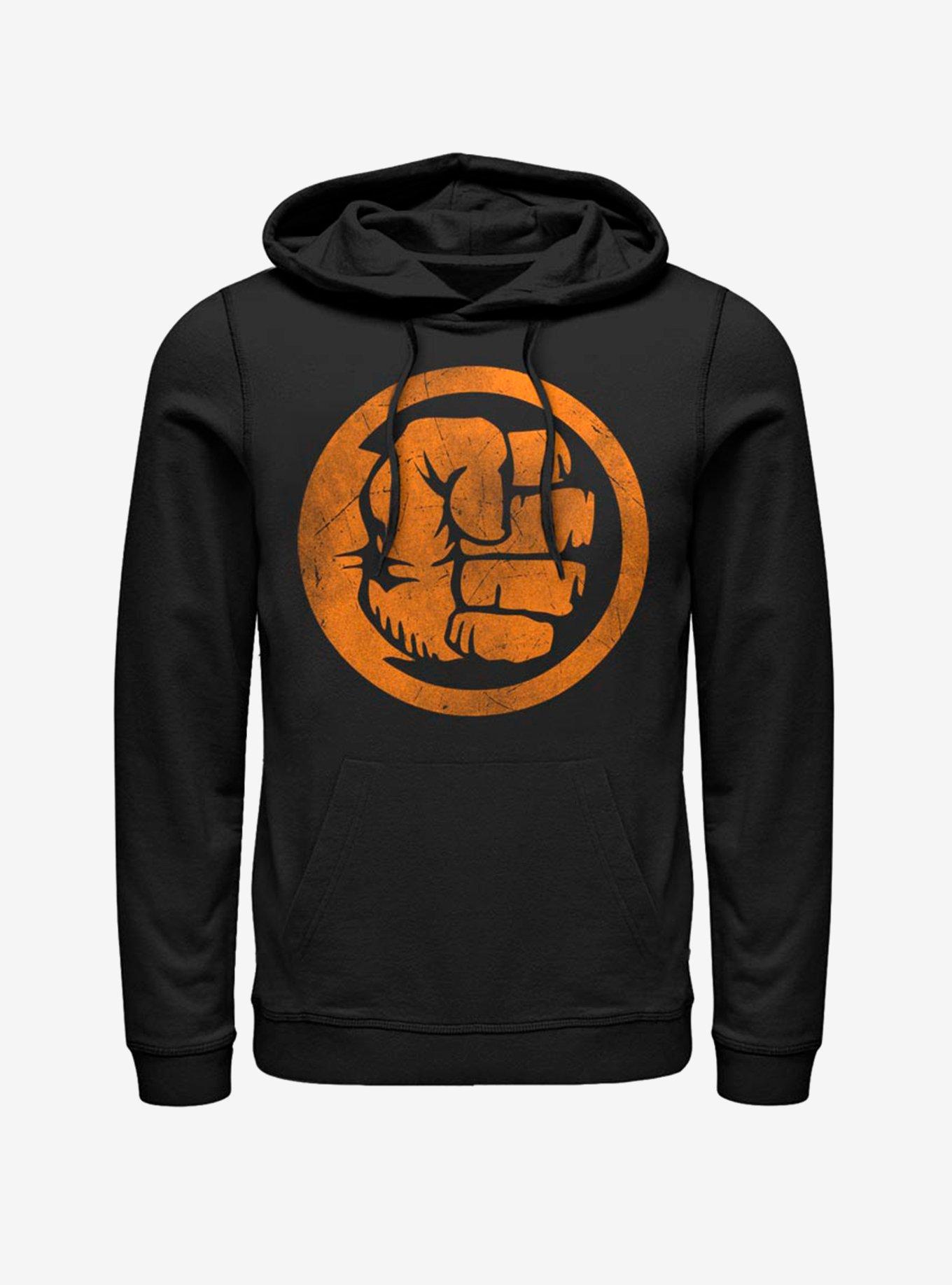 Marvel The Hulk Orange Hoodie, BLACK, hi-res