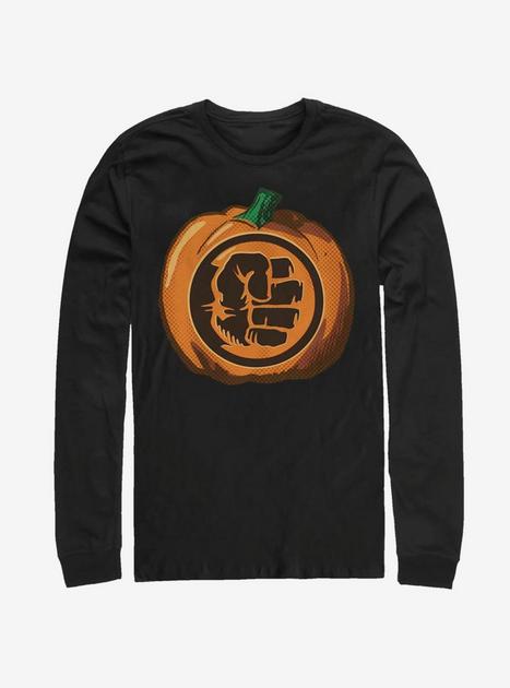 Marvel The Hulk Pumpkin Long-Sleeve T-Shirt - BLACK | Hot Topic