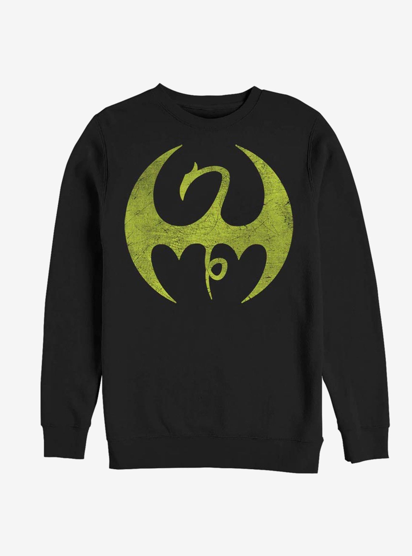 Marvel Iron Fist Iron Logo Sweatshirt, BLACK, hi-res