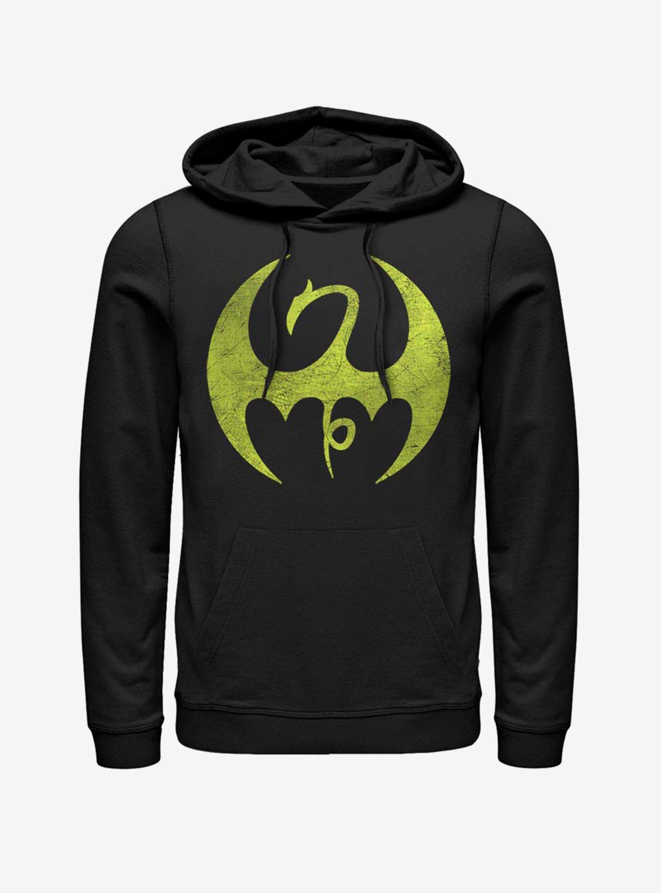 Marvel Iron Fist Iron Logo Hoodie, BLACK, hi-res