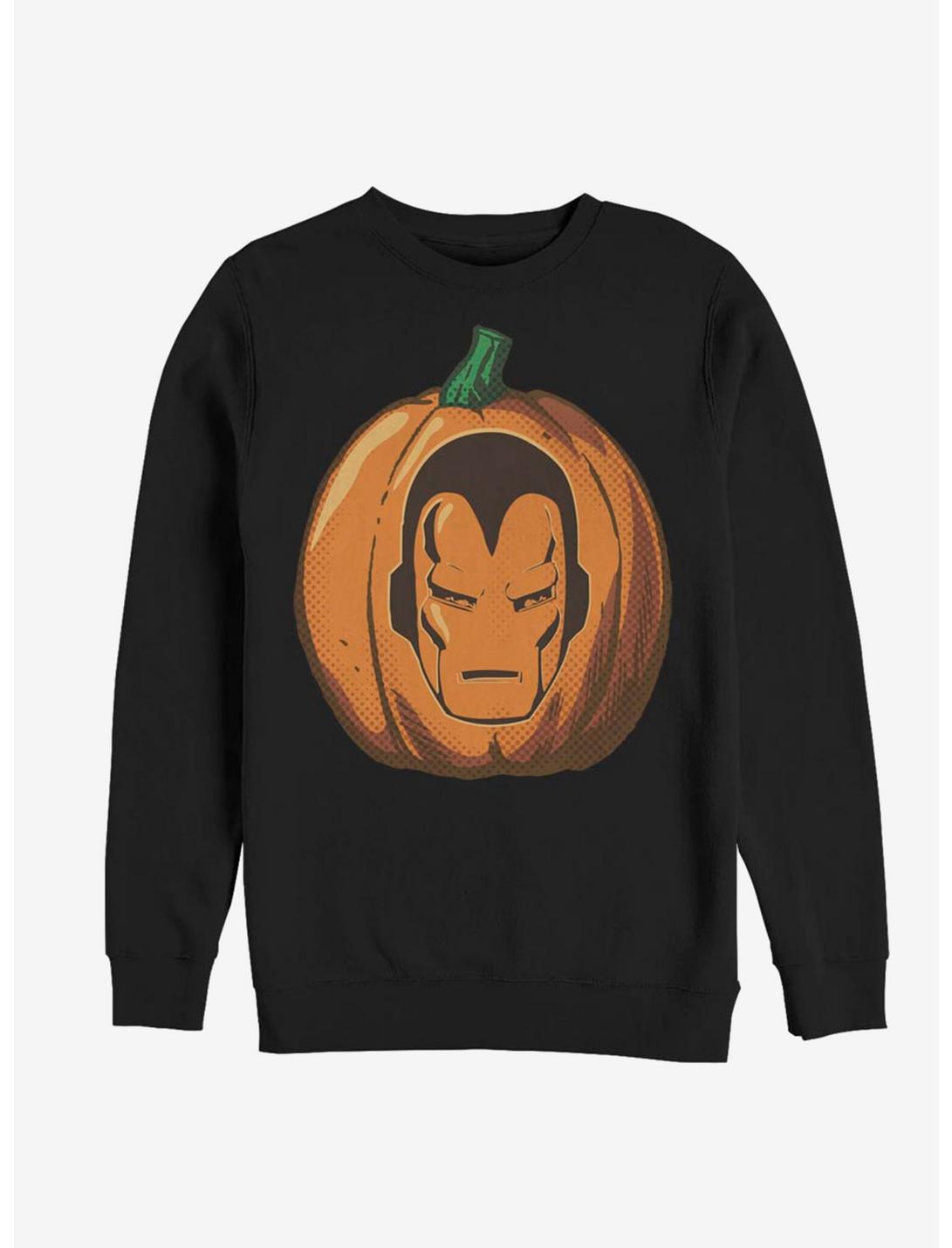 Marvel Iron Man Iron Pumpkin Sweatshirt, BLACK, hi-res
