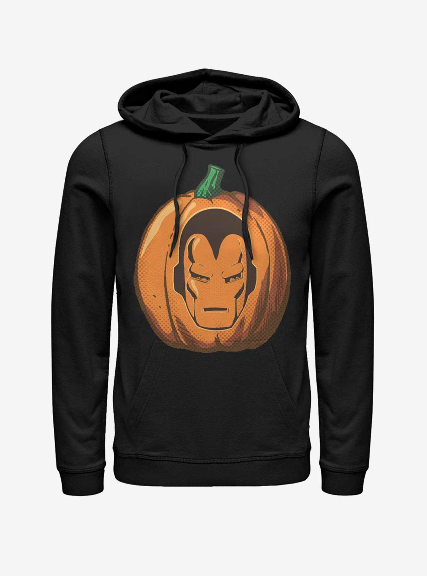 Marvel Iron Man Iron Pumpkin Hoodie, BLACK, hi-res