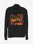 Marvel Glow Cowl Neck Long-Sleeve Girls Top, BLACK, hi-res