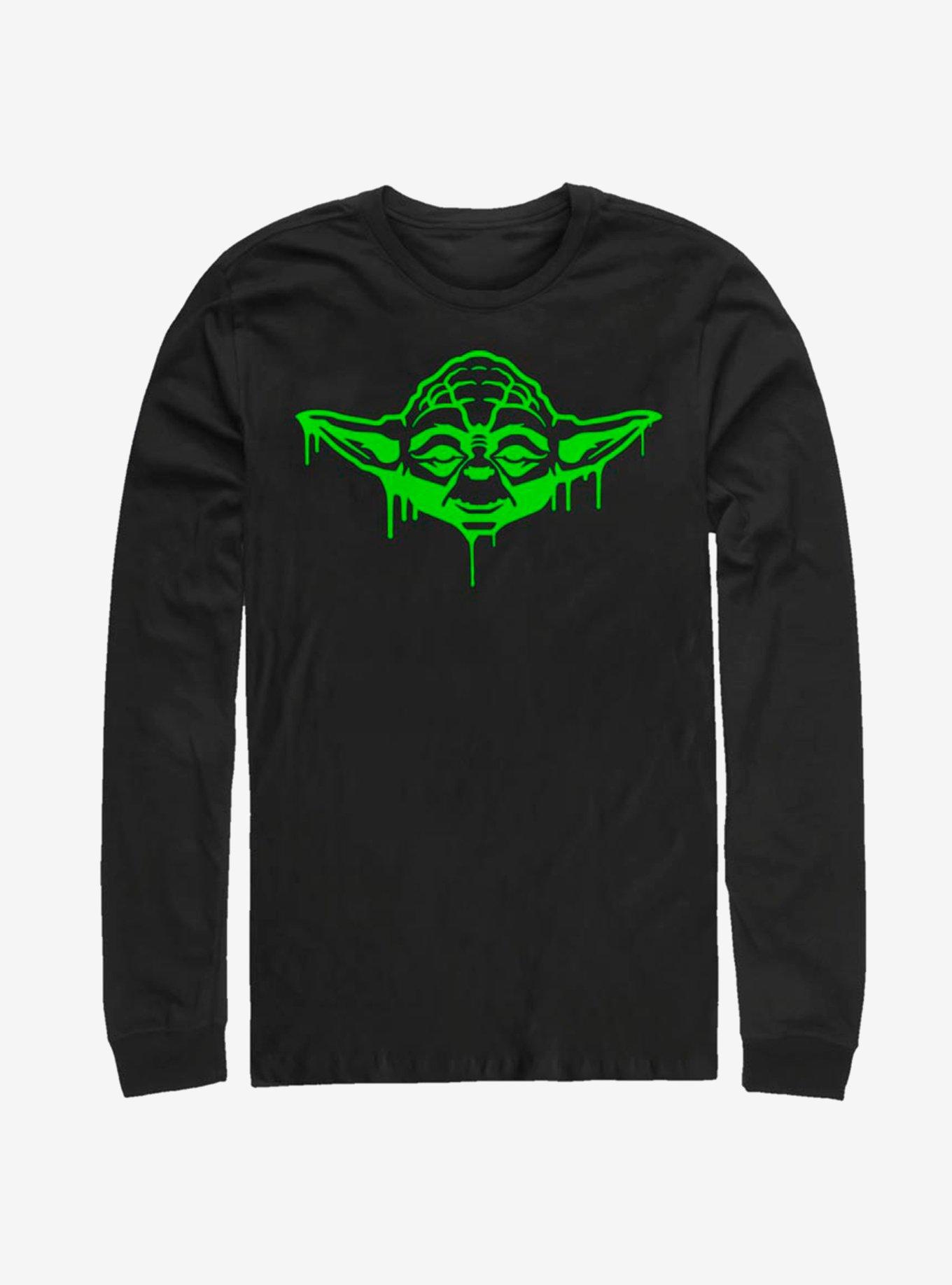 Star Wars Oozing Yoda Long-Sleeve T-Shirt, BLACK, hi-res