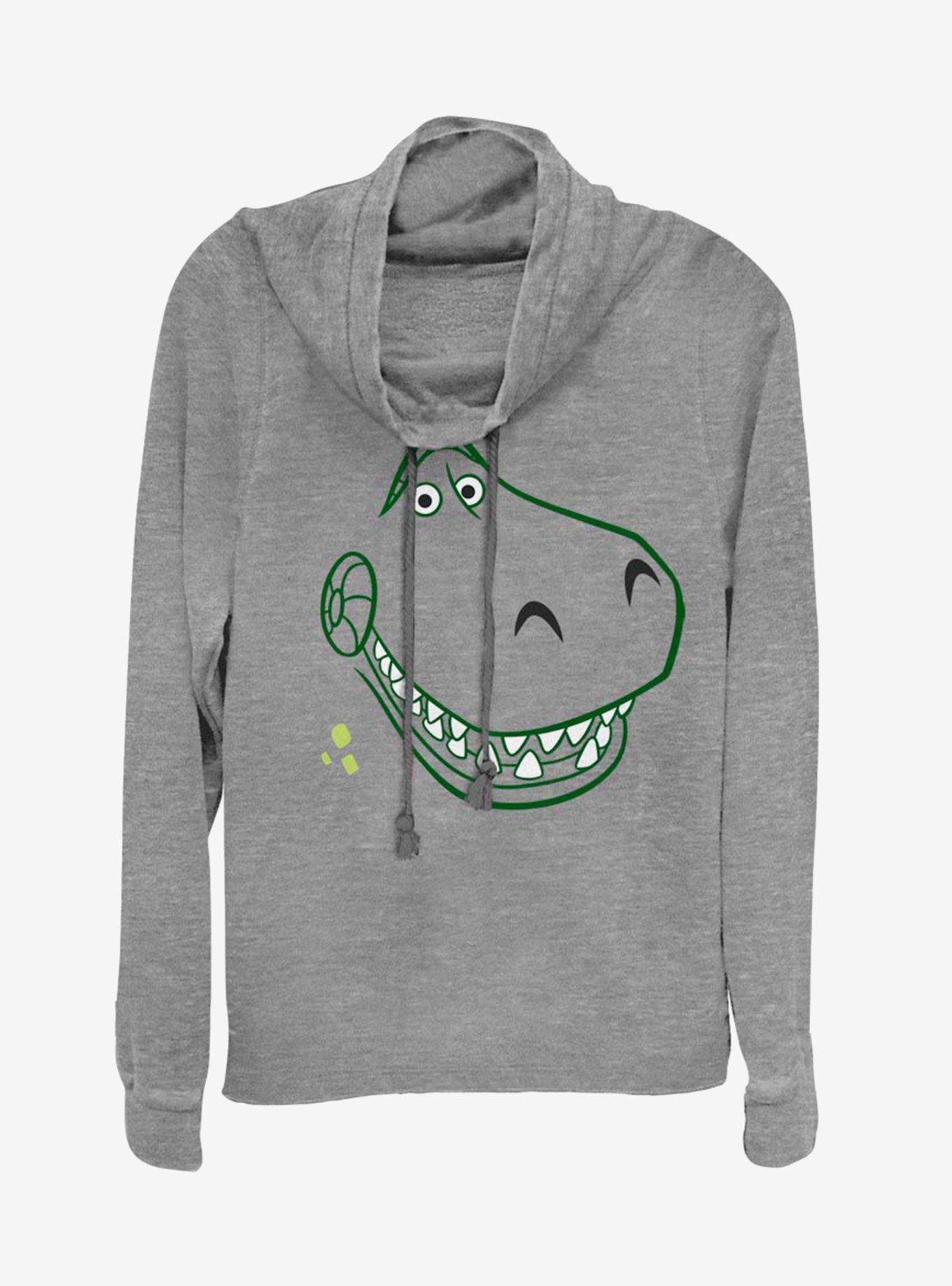 Disney Pixar Toy Story Rex Big Face Cowl Neck Long-Sleeve Girls Top, , hi-res