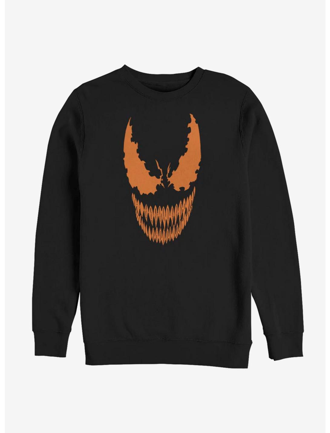 Marvel Venom Venom Face Pumpkin Sweatshirt, BLACK, hi-res