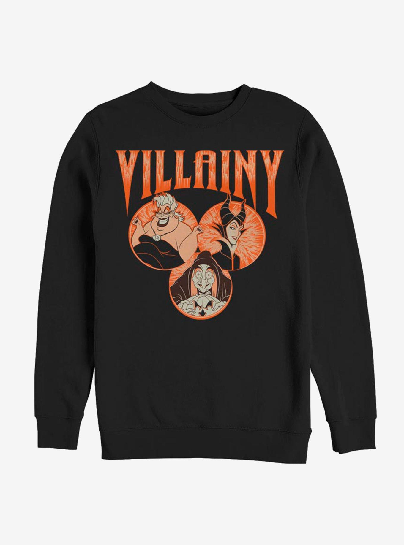 Disney Villains Villainy Circled Sweatshirt, BLACK, hi-res