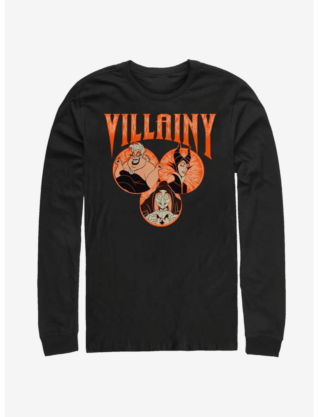 Disney Villains Villainy Circled Long-Sleeve T-Shirt, BLACK, hi-res