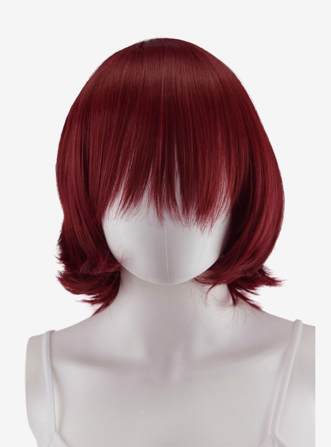 Epic Cosplay Chronos Burgundy Red Layered Bob Wig, , hi-res