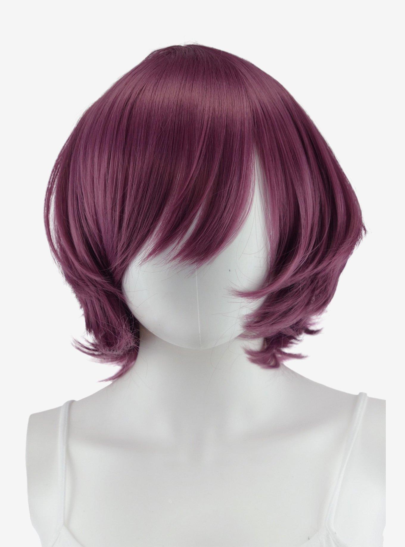 Epic Cosplay Chronos Dark Plum Purple Layered Bob Wig, , hi-res