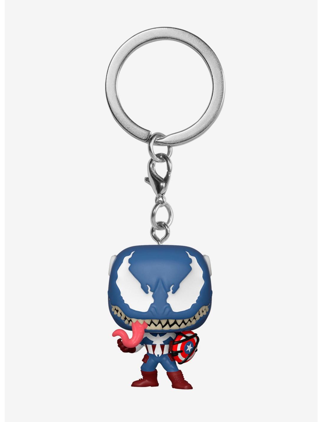 Funko Pocket Pop! Marvel Venom Venomized Captain America Vinyl Bobble-Head Keychain, , hi-res