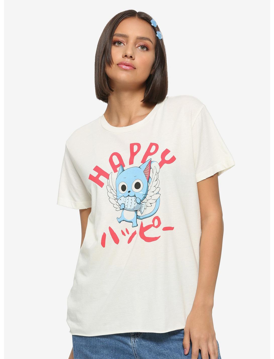 Fairy Tail Happy & Fish Girls T-Shirt, MULTI, hi-res