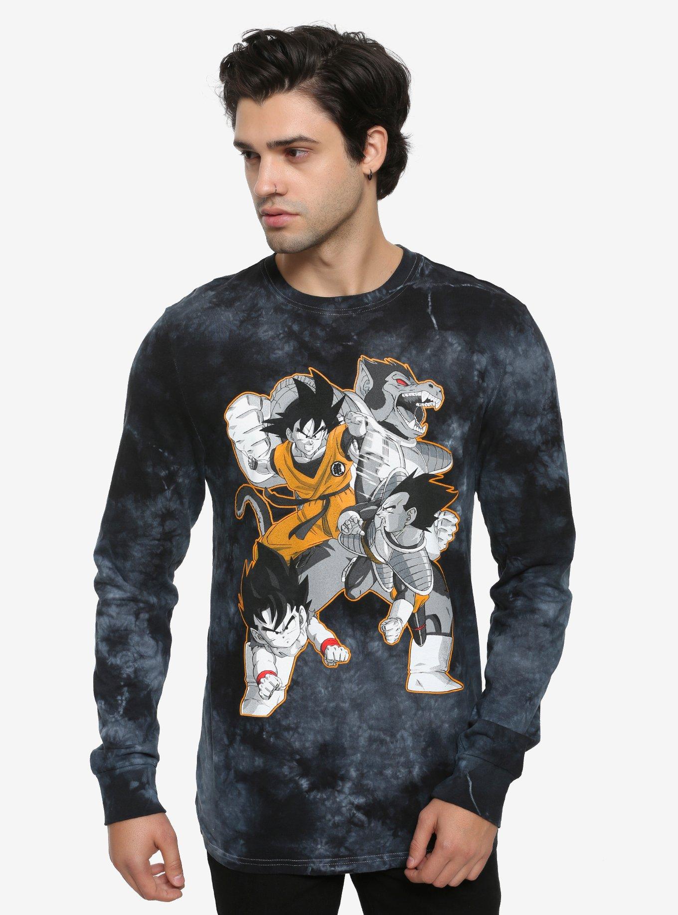 Dragon Ball Z Group Tie-Dye Long-Sleeve T-Shirt, MULTI, hi-res