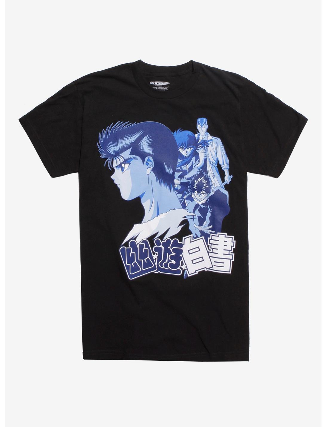 Yu Yu Hakusho Blue Tonal Group T-Shirt, BLACK, hi-res