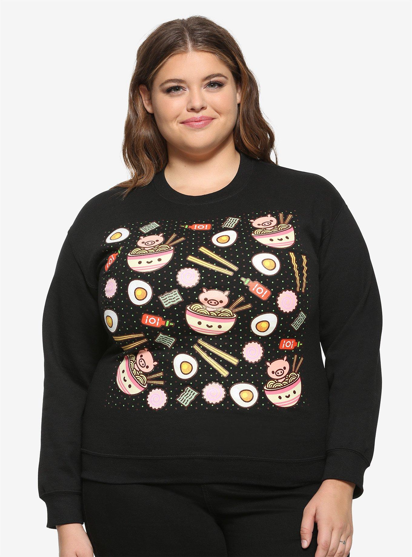 Ramen Piggies Girls Sweatshirt Plus Size, MULTI, hi-res