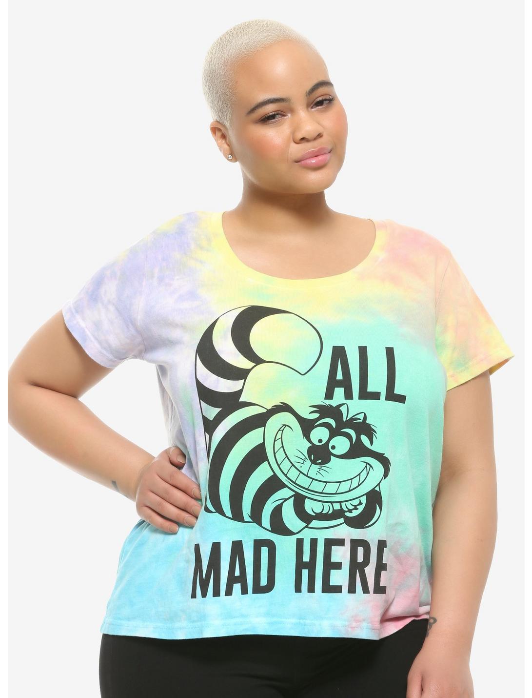 Disney Alice In Wonderland All Mad Here Tie-Dye Girls T-Shirt Plus Size, MULTI, hi-res