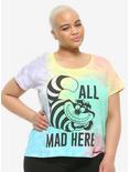 Disney Alice In Wonderland All Mad Here Tie-Dye Girls T-Shirt Plus Size, MULTI, hi-res