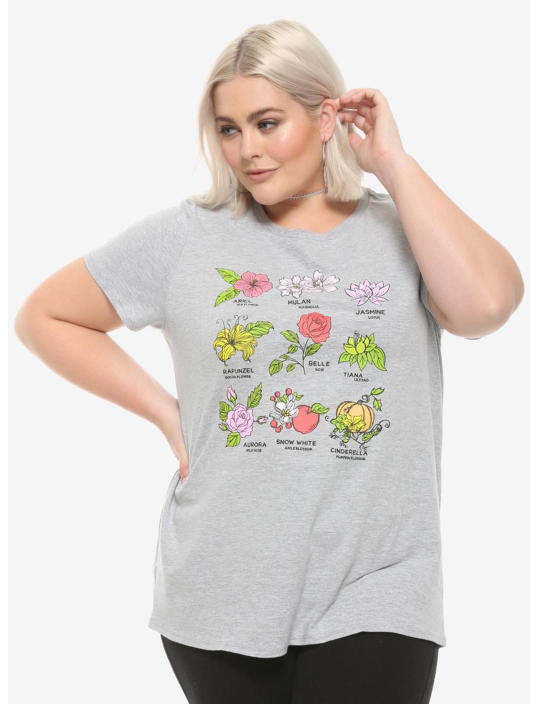 Disney Princesses Flowers Girls T-Shirt Plus Size, MULTI, hi-res