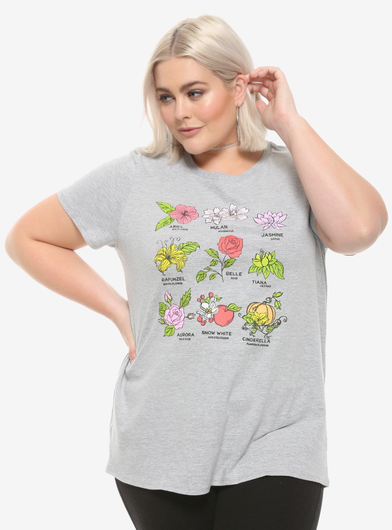 Disney Princesses Flowers Girls T-Shirt Plus Size, MULTI, hi-res