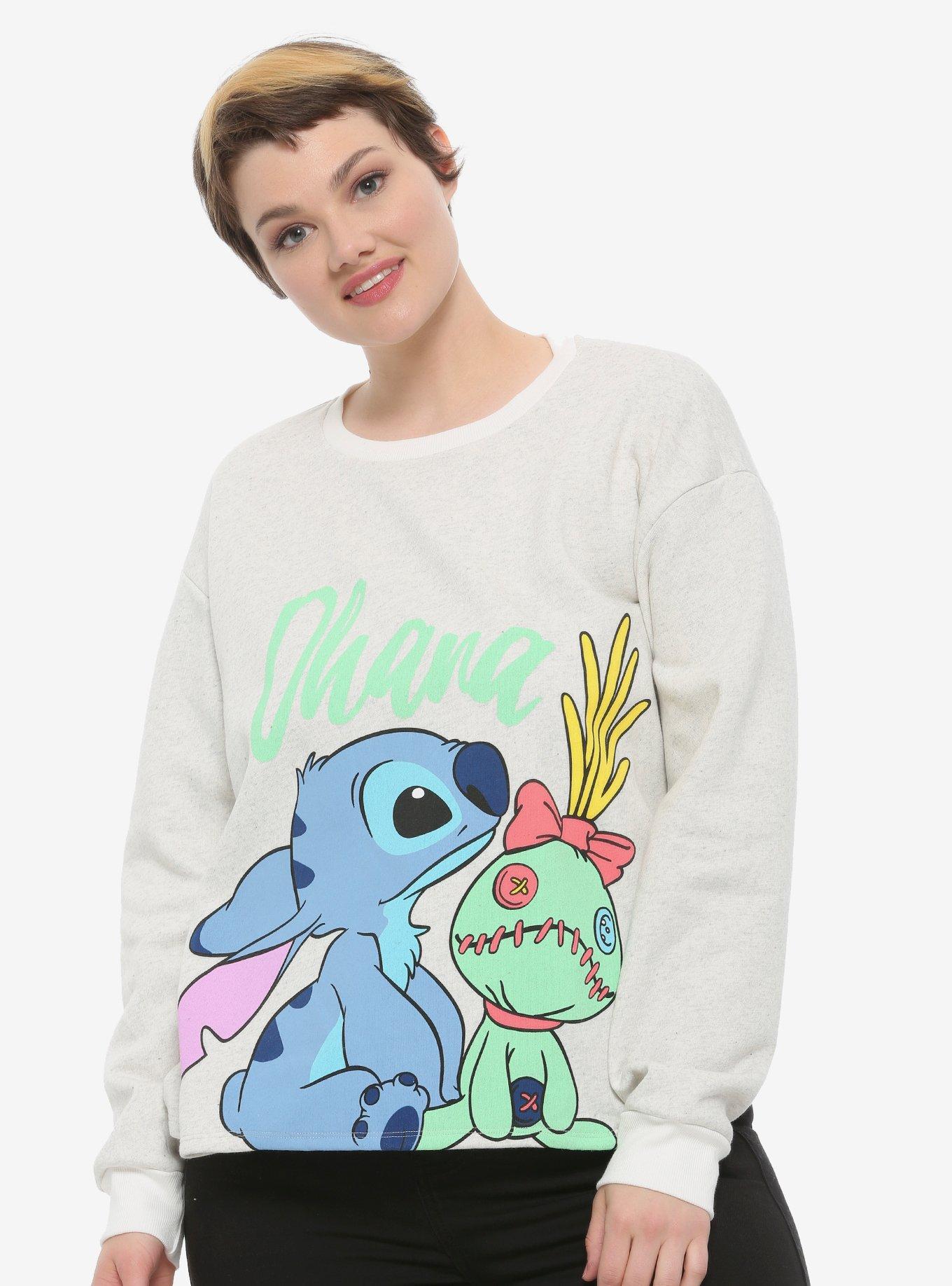 Disney Lilo & Stitch Scrump & Stitch Girls Crop Sweatshirt Plus Size, MULTI, hi-res