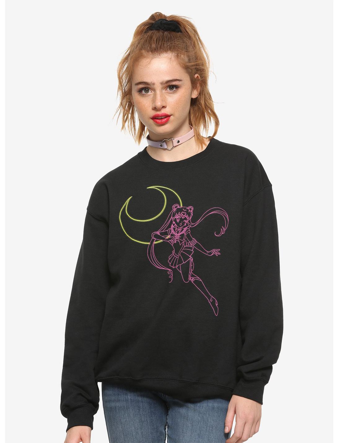 Sailor Moon Neon Moon Girls Sweatshirt | Hot Topic