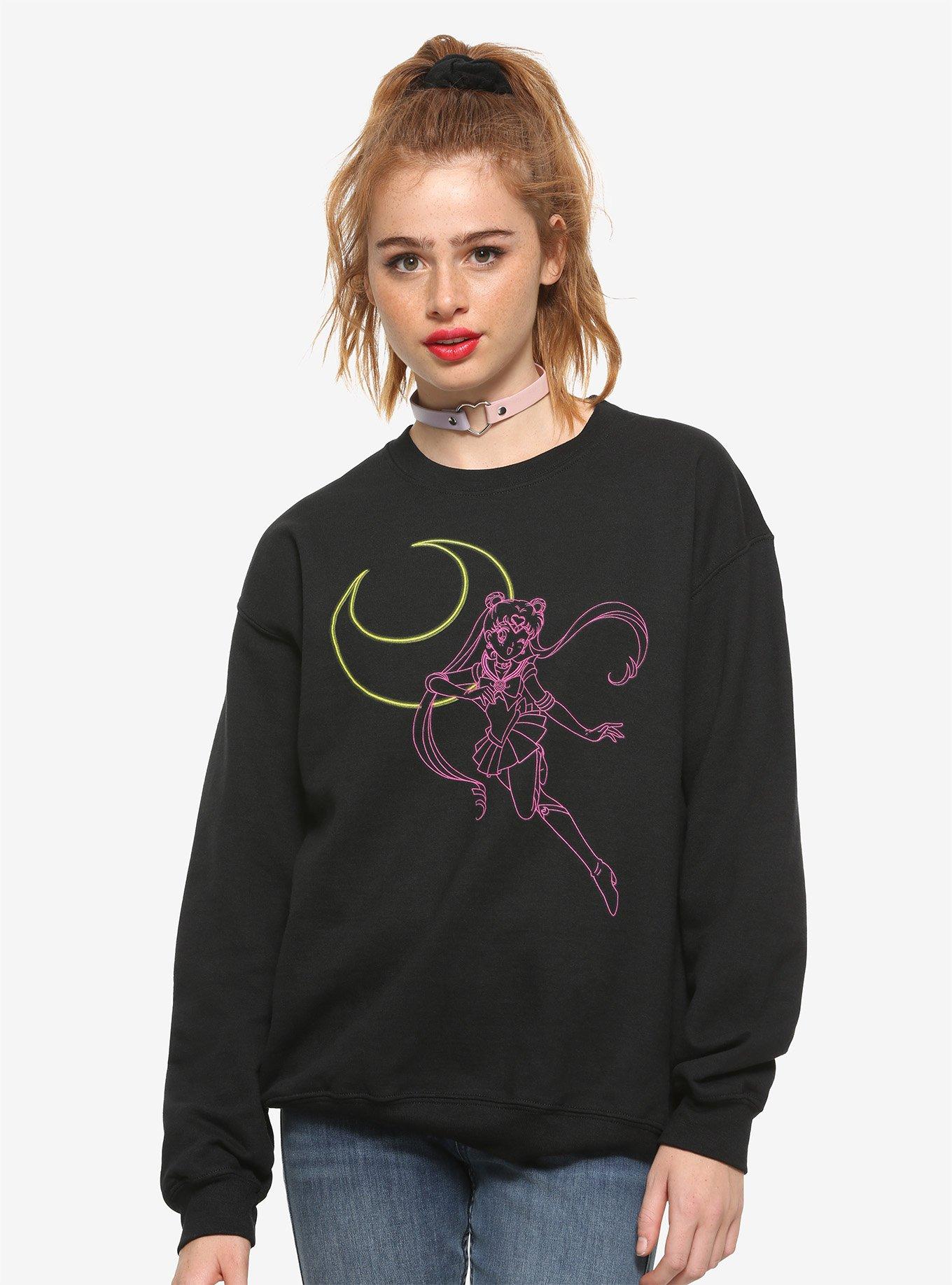 Sailor Moon Neon Moon Girls Sweatshirt, MULTI, hi-res