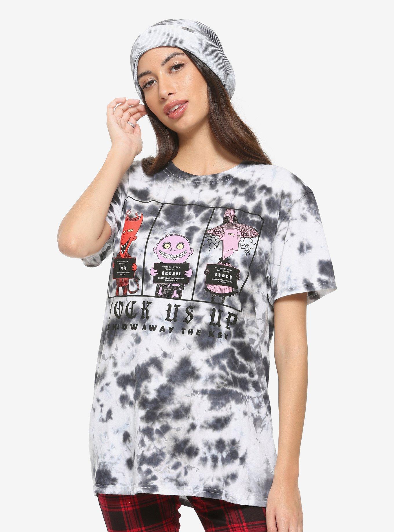 The Nightmare Before Christmas Lock Shock & Barrel Mugshot Tie-Dye T-Shirt, MULTI, hi-res