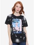 Sailor Moon Pastel Print Acid Wash Boyfriend Fit Girls T-Shirt, MULTI, hi-res