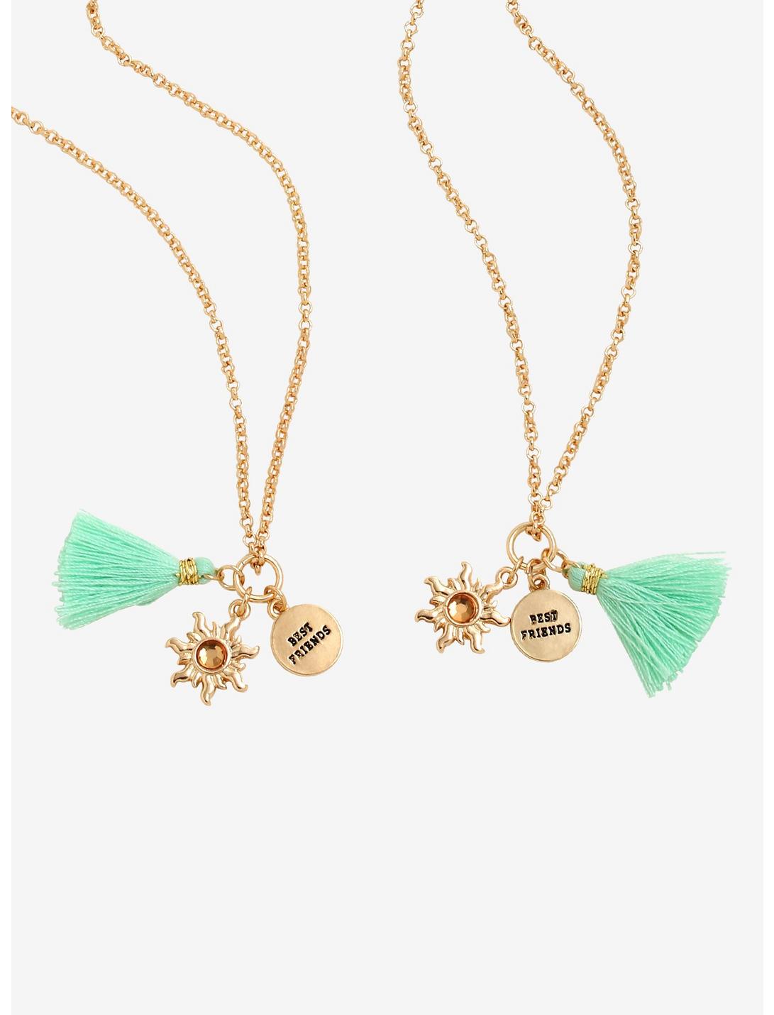 Disney Tangled Sun Tassel Best Friend Necklace Set, , hi-res