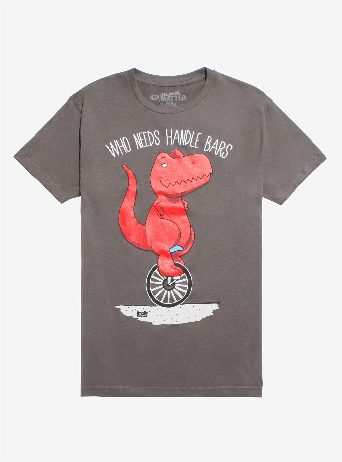 T-Rex Unicycle T-Shirt, BLACK, hi-res