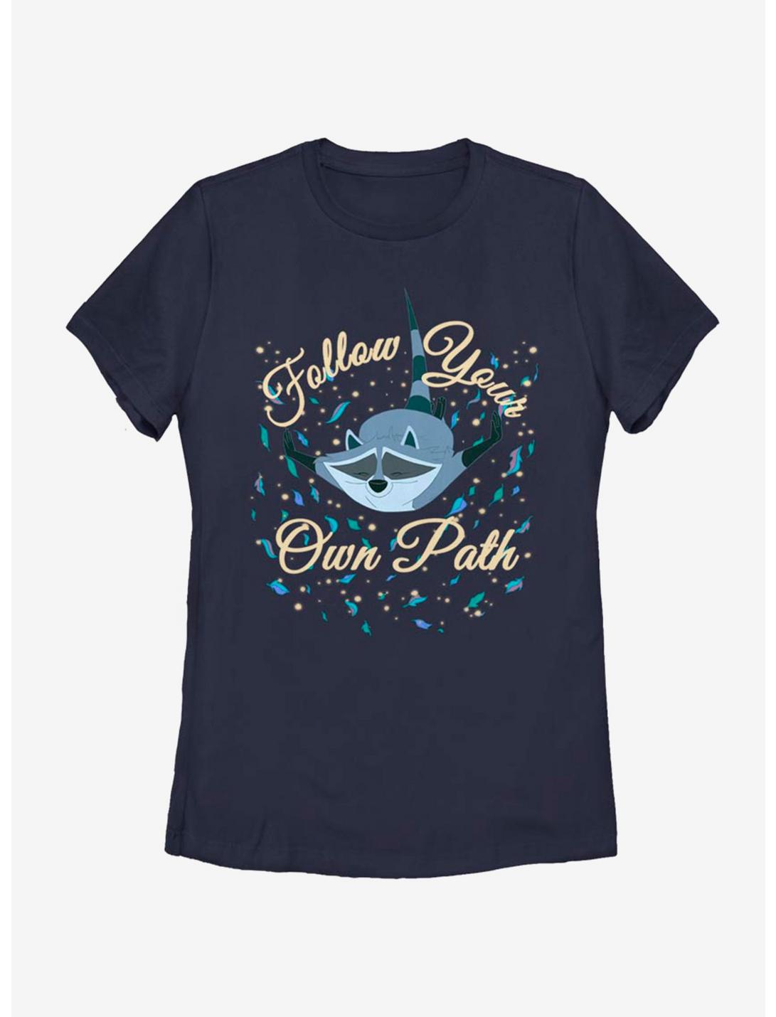 Disney Pocahontas Meeko Falling Womens T-Shirt, NAVY, hi-res