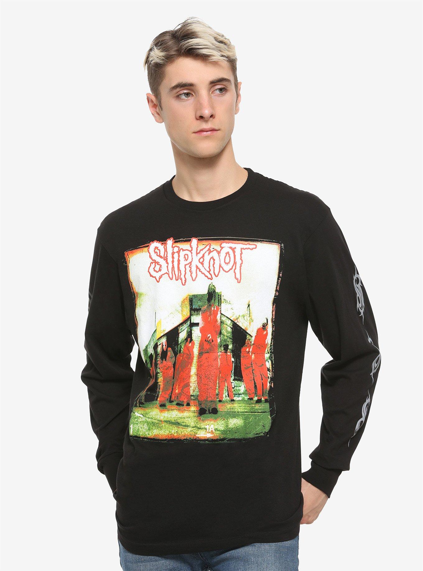 Slipknot Red Suits Long-Sleeve T-Shirt, BLACK, hi-res