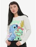 Disney Lilo & Stitch Scrump & Stitch Girls Crop Sweatshirt, MULTI, hi-res
