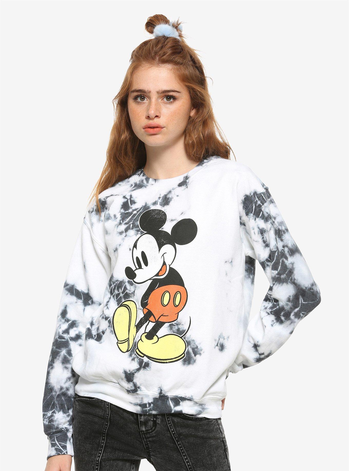 Disney Mickey Mouse Classic Pose Acid Wash Girls Sweatshirt, MULTI, hi-res