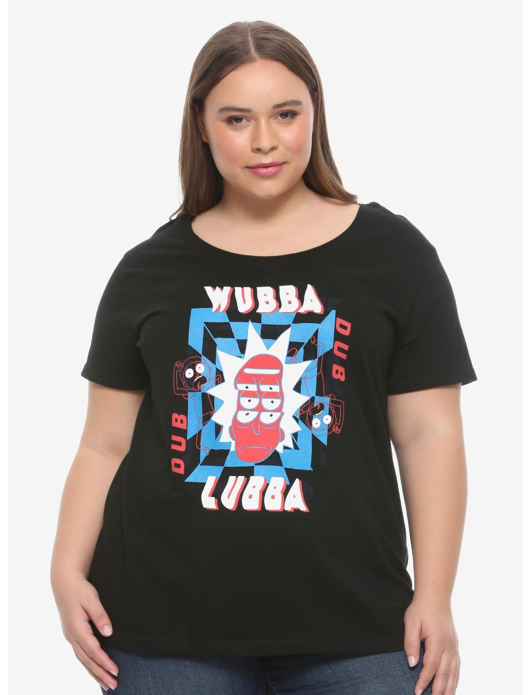 Rick And Morty Wavy Rick Head Girls T-Shirt Plus Size, MULTI, hi-res