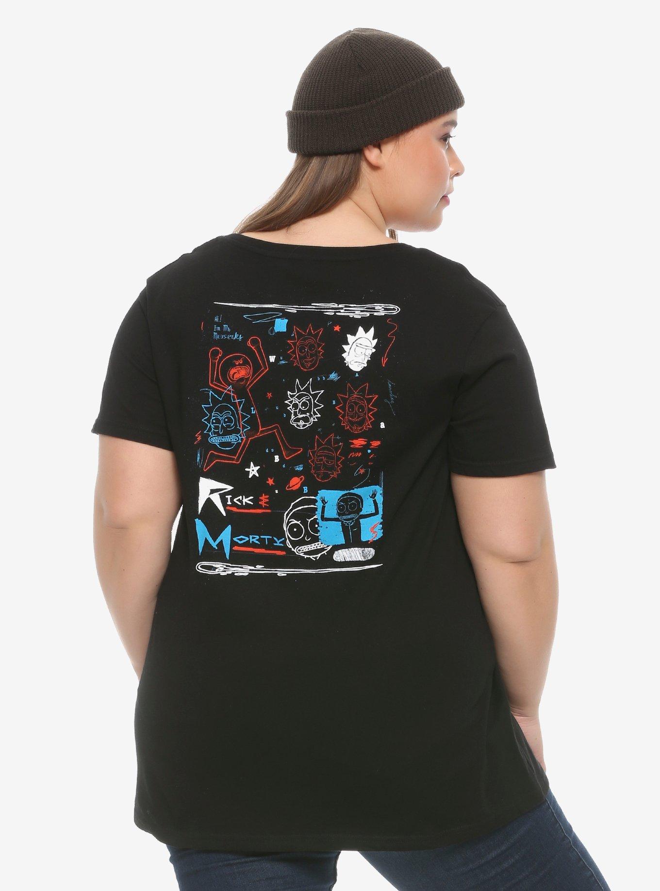 Rick And Morty Punk Art Girls T-Shirt Plus Size, MULTI, hi-res