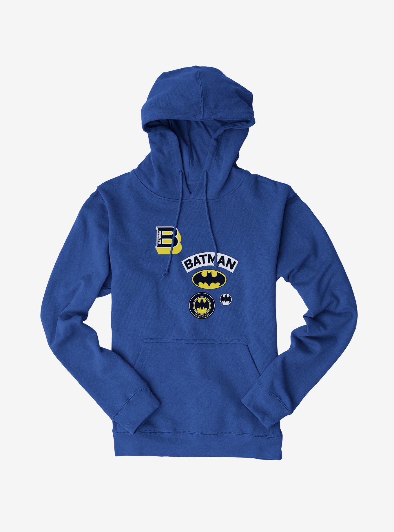 Batman Logo Patches Hoodie, , hi-res