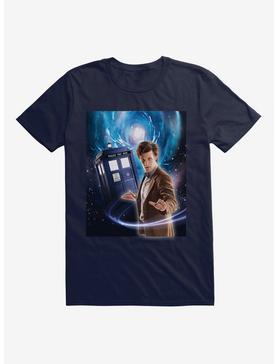 Doctor Who Eleventh Doctor And Tardis Space Black T-Shirt, , hi-res
