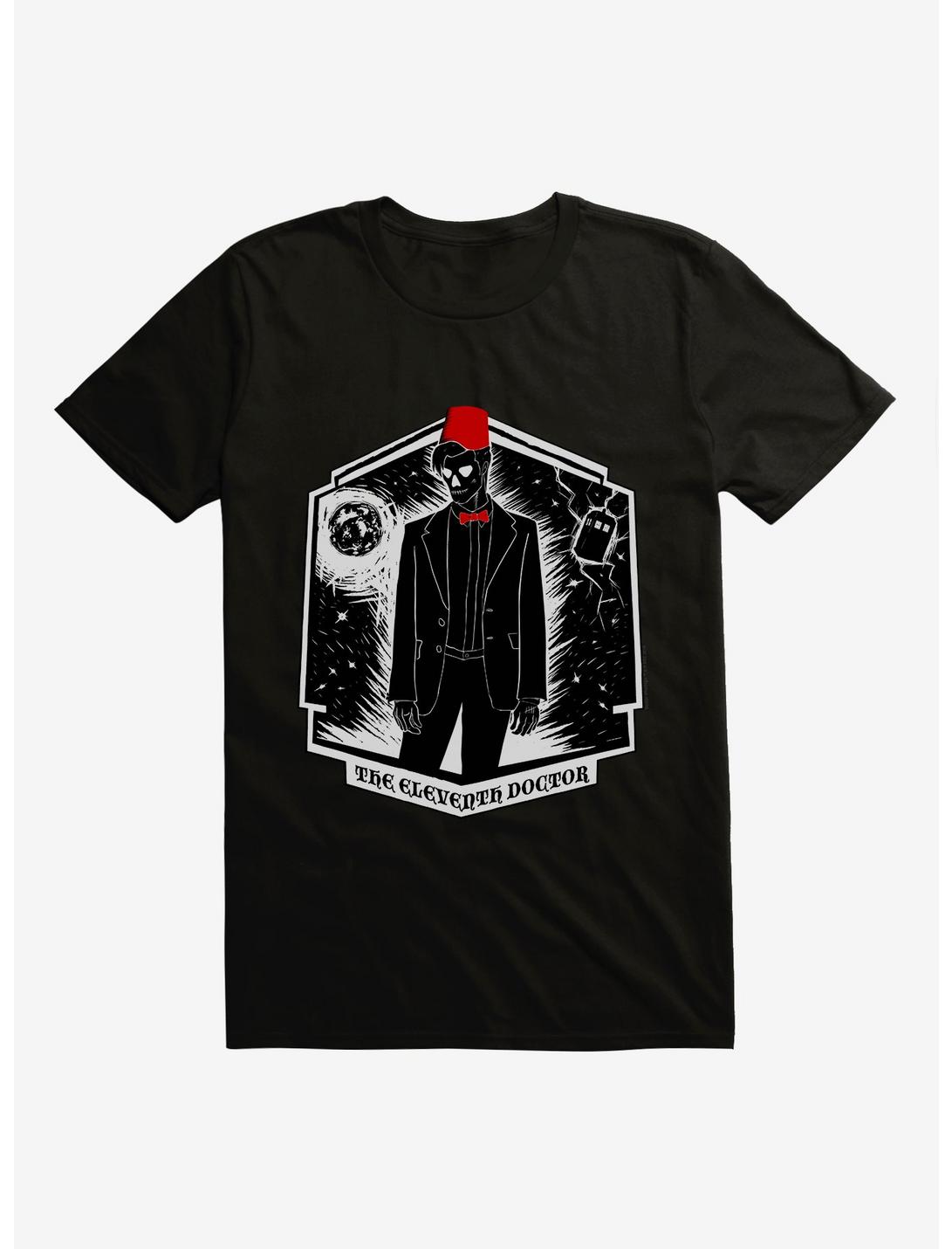 Doctor Who Eleventh Doctor Fezzes Are Cool T-Shirt, BLACK, hi-res