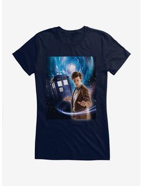 Doctor Who Eleventh Doctor And TARDIS Space Girls Navy Blue T-Shirt, , hi-res