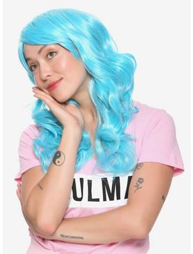 Epic Cosplay Hestia Anime Blue Mix Shoulder Length Curly Wig, , hi-res
