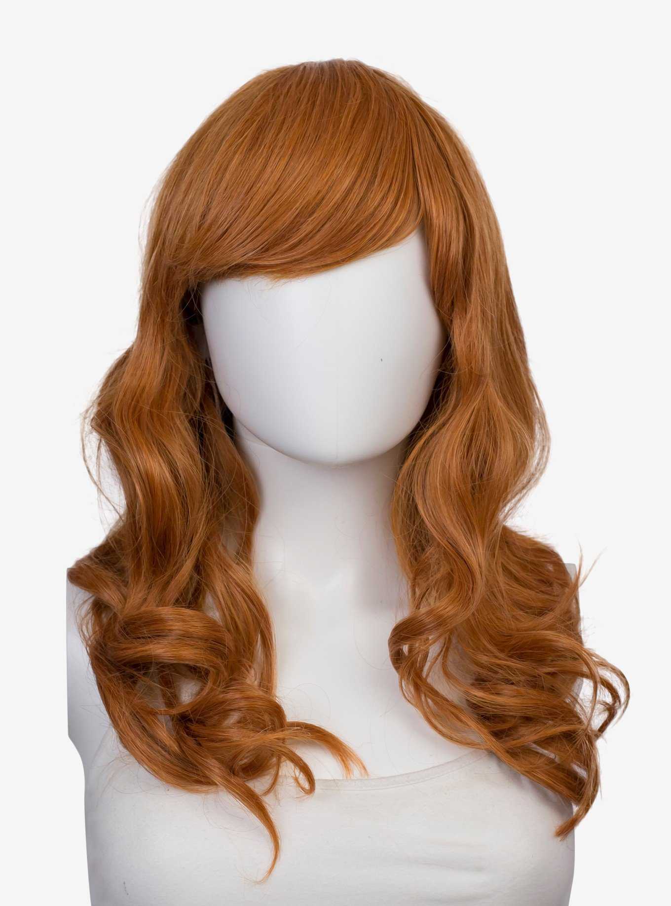 Epic Cosplay Hestia Autumn Orange Mix Shoulder Length Curly Wig, , hi-res