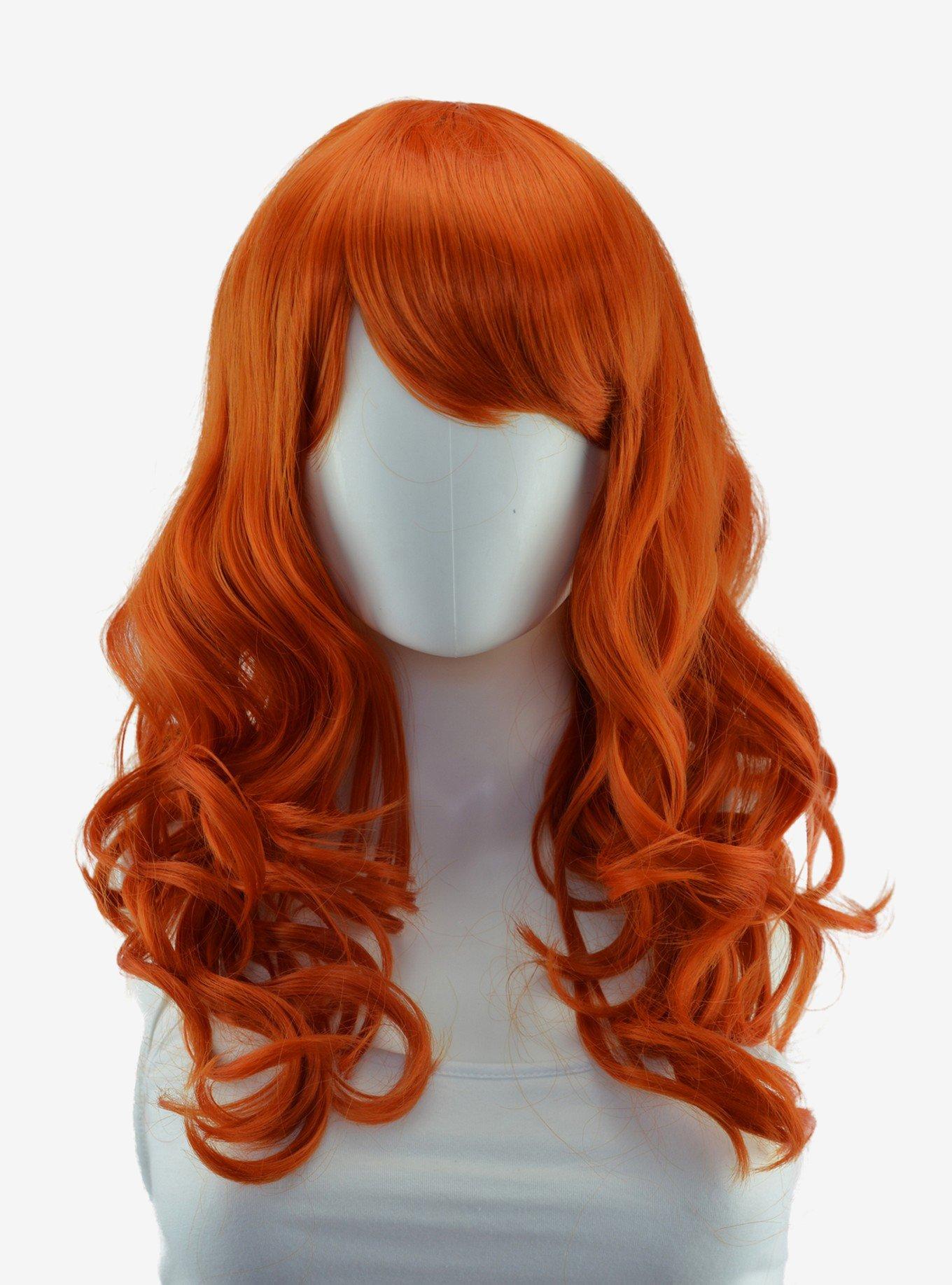 Epic Cosplay Hestia Autumn Orange Shoulder Length Curly Wig