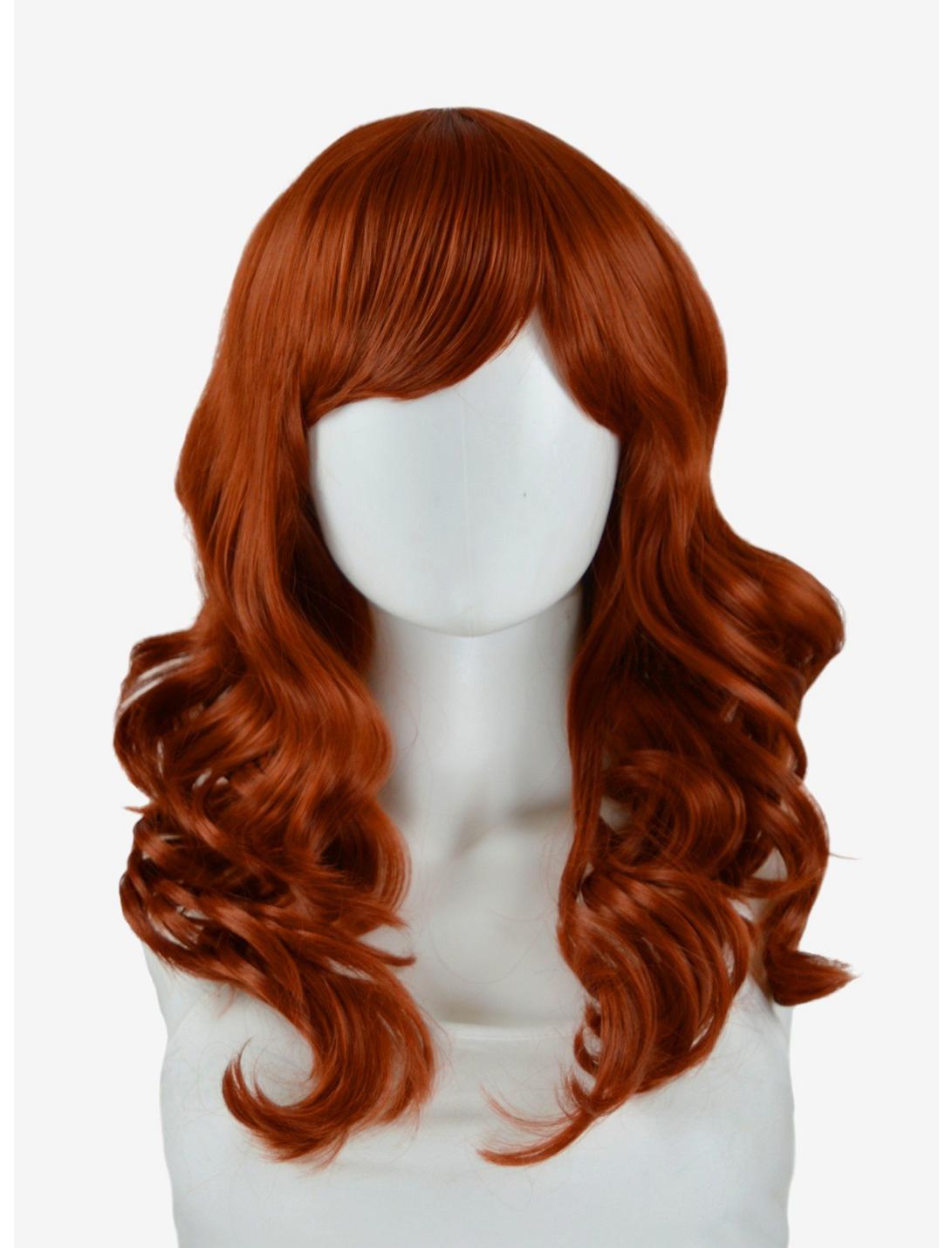 Epic Cosplay Hestia Copper Red Shoulder Length Curly Wig, , hi-res
