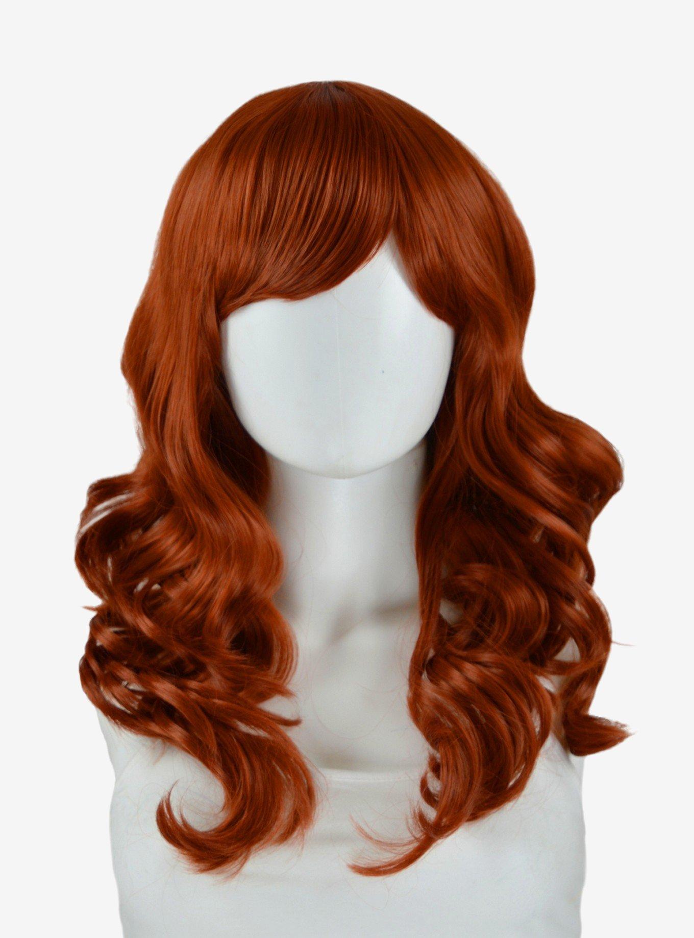 Epic Cosplay Hestia Copper Red Shoulder Length Curly Wig, , hi-res